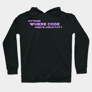 Python Where Code Meets Creativity Programming Hoodie